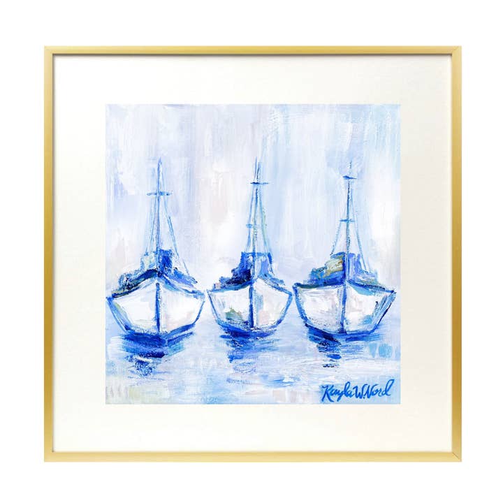 "Coastal Blues" (PRINT) for wholesale by Kayla Weber Art