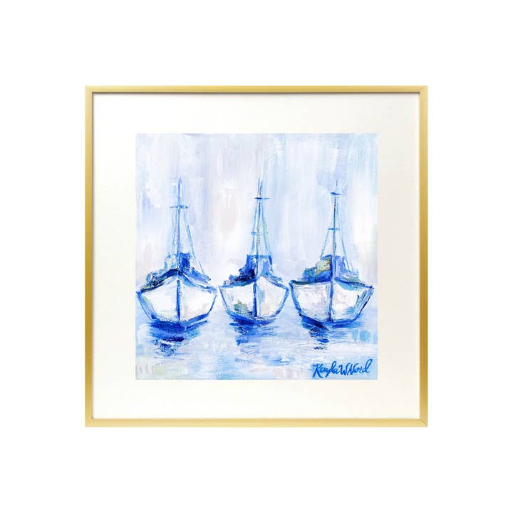 "Coastal Blues" (PRINT) for wholesale by Kayla Weber Art