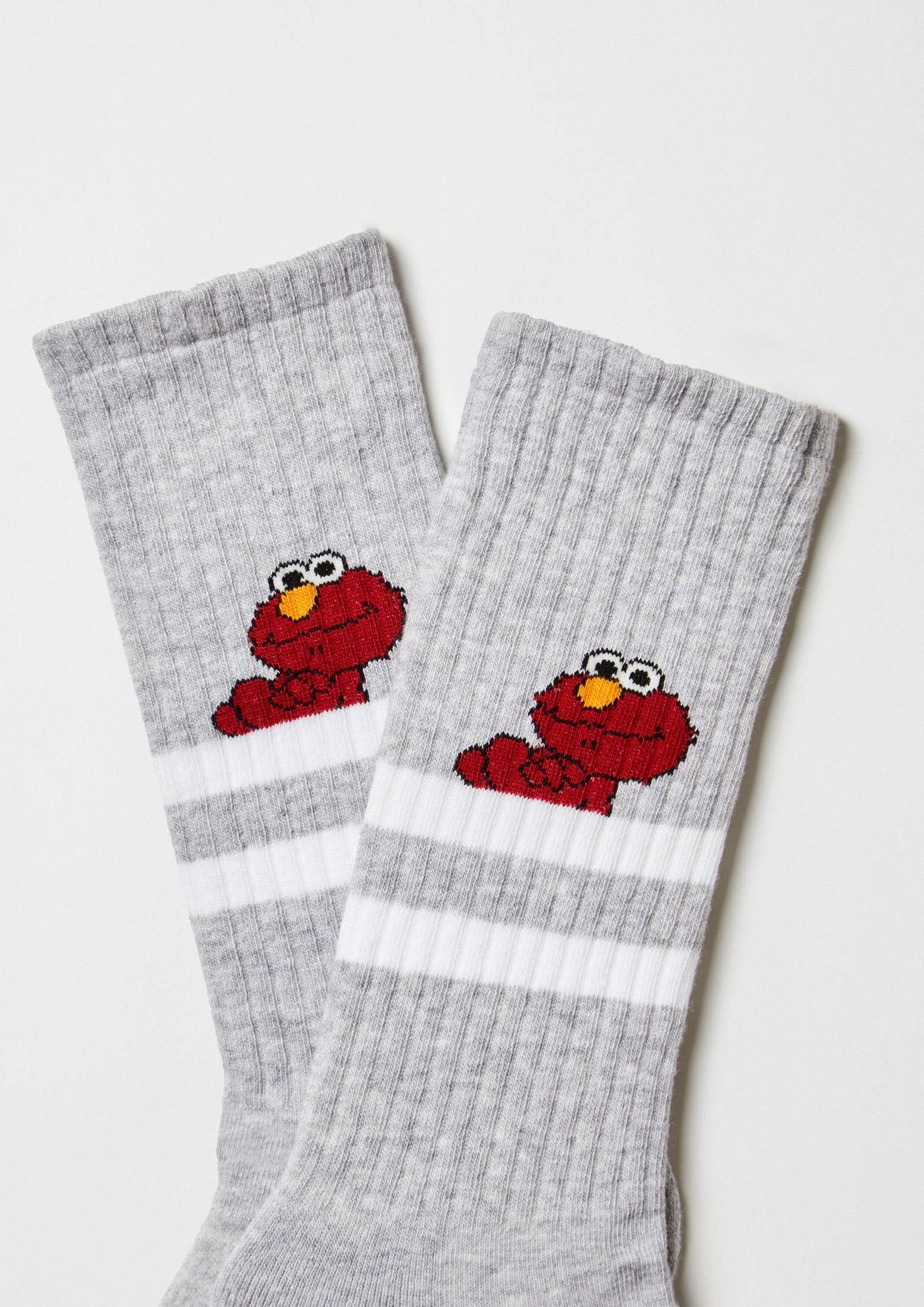 Grey BeSesameStreet Elmo Street - 100% Organic Cotton Socks for wholesale on Faire1