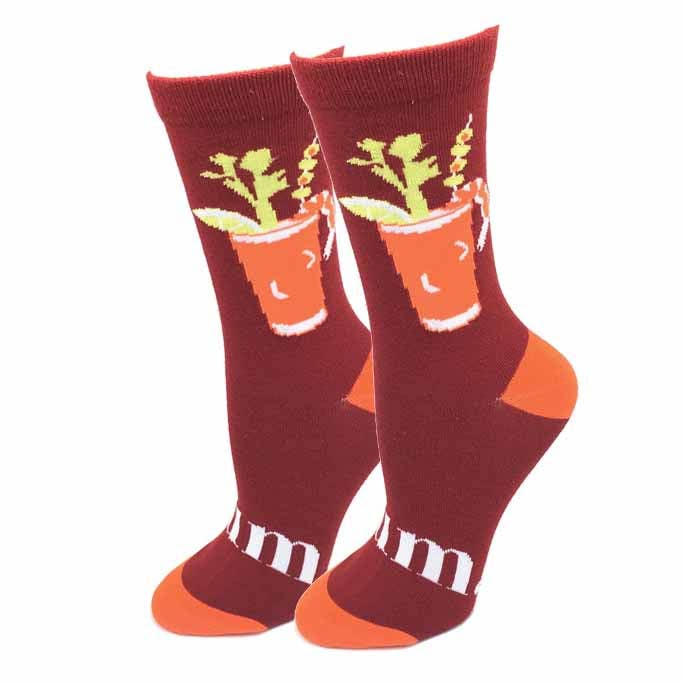 Chaussettes Bloody Mary pour la vente par Sock Harbor / Bigfoot Sock Co.