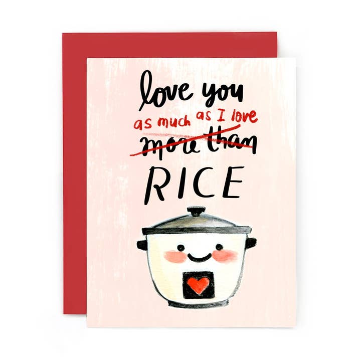 Love You As Much As Rice Card for wholesale by Le Petit Elefant