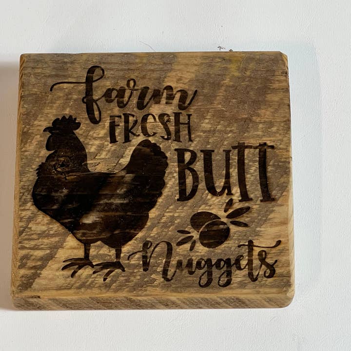 Sign, Nuggets de Butt Fresco da Fazenda” por atacado de Blue Wing Woodcraft