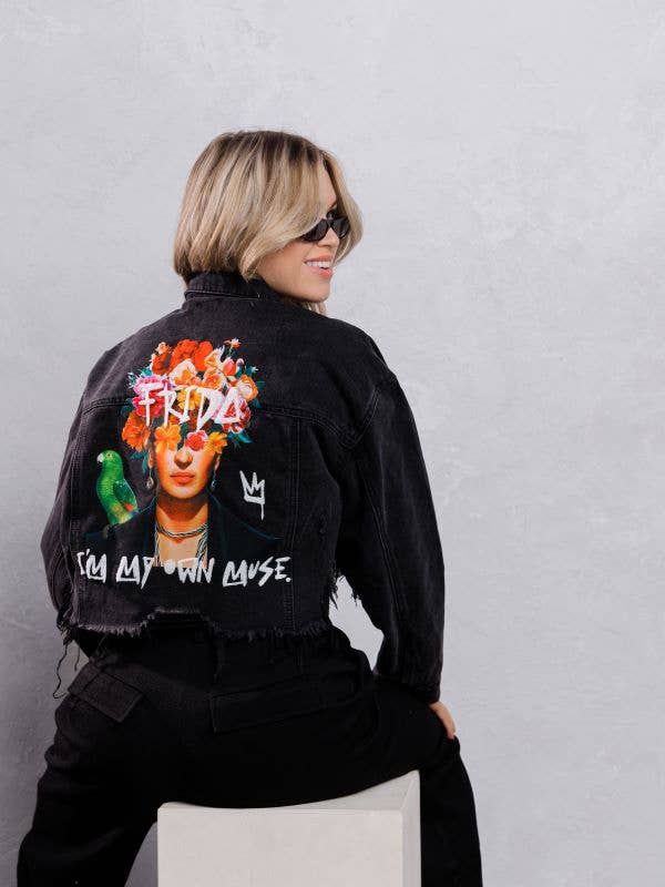 Trio Urban - Wholesale Denim Jacket - Women's - Frida Muse Crop Denim Jacket19