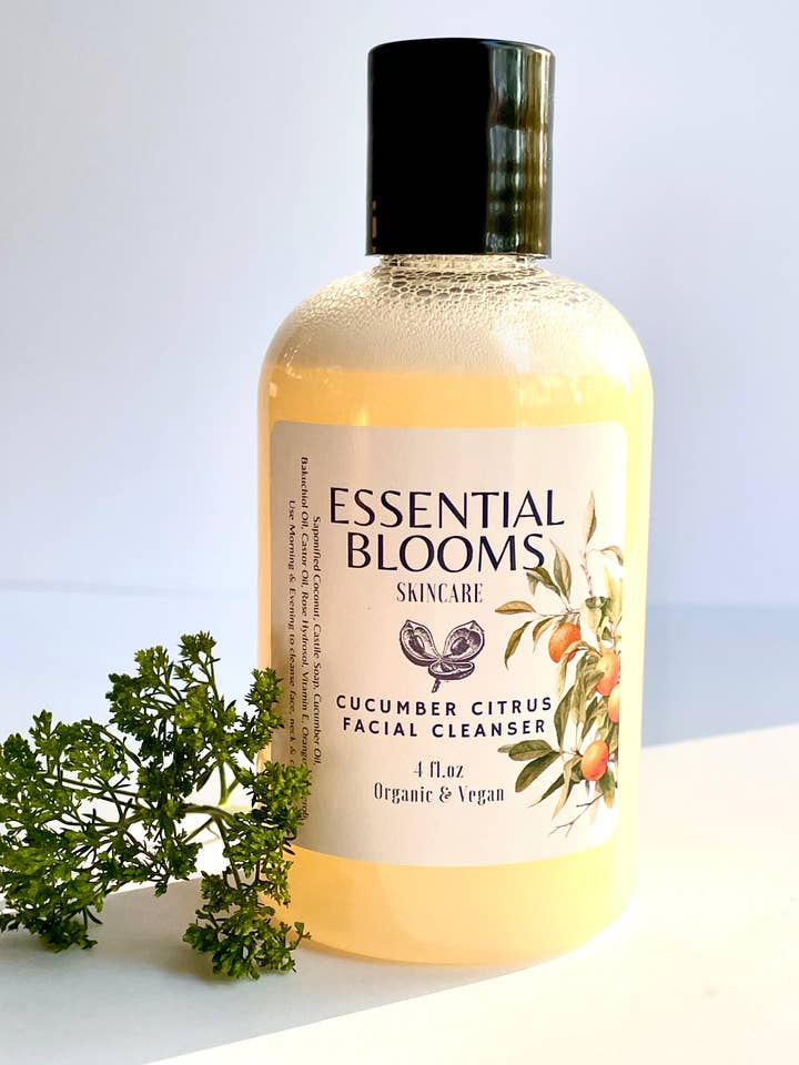 Cucumber Citrus Facial Cleanser for wholesale by Essential Blooms Body & Skincare