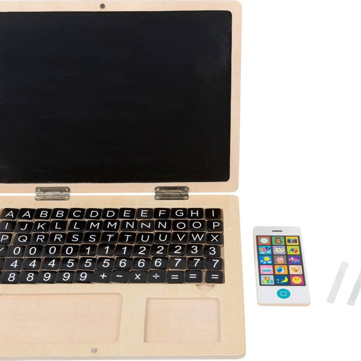 small foot - Wholesale Wood Toy - Kids - Wooden Laptop with Magnet Board