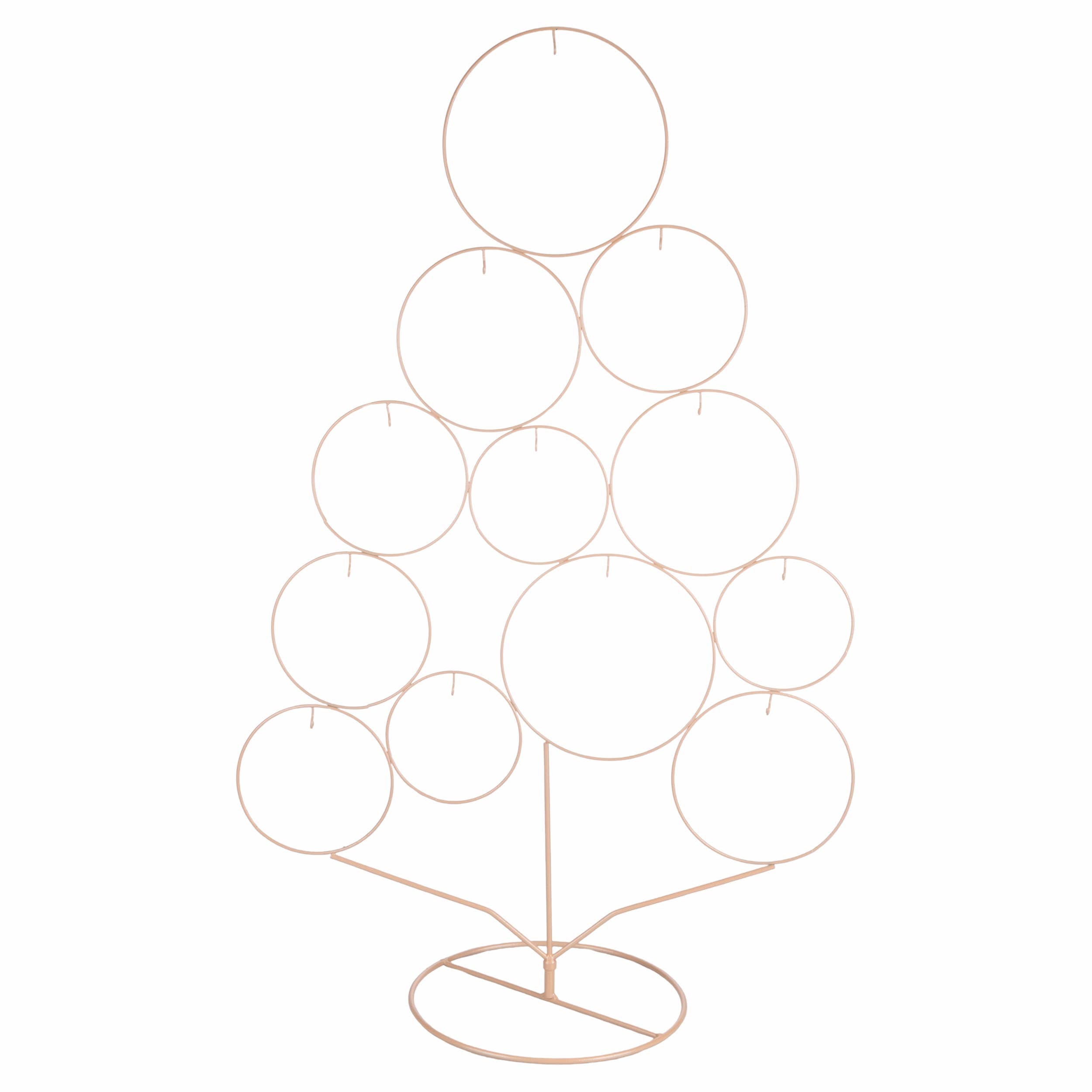 VdE Tivoli 1996 - Wholesale Christmas Decoration - CHAMPAGNE METAL TREE WITH HOOKS H.82 CM0