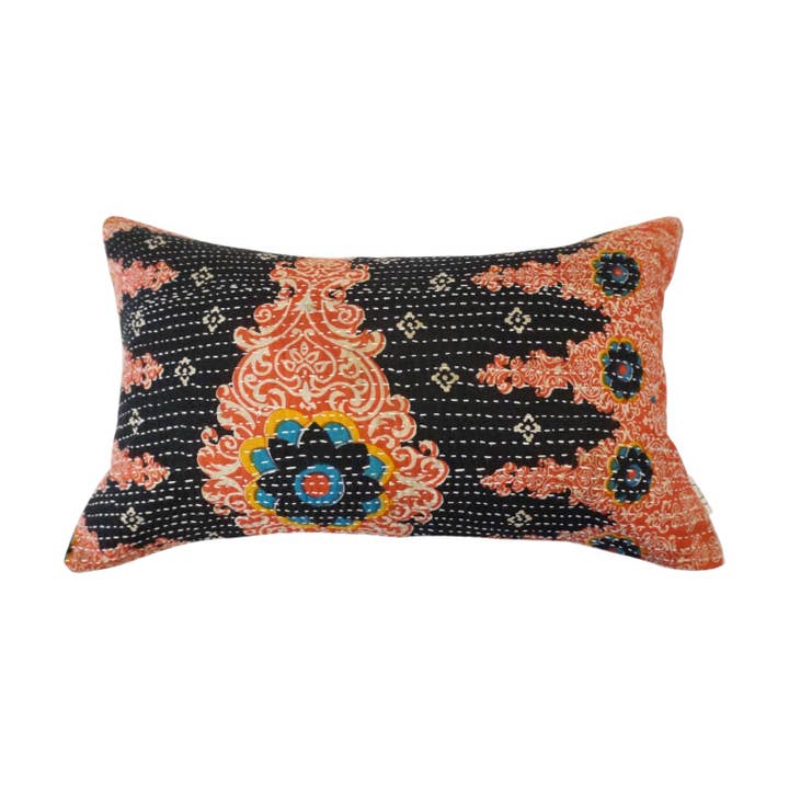 Rektangulär kudde i Kantha nr 73 för wholesale av Claire Beaugrand