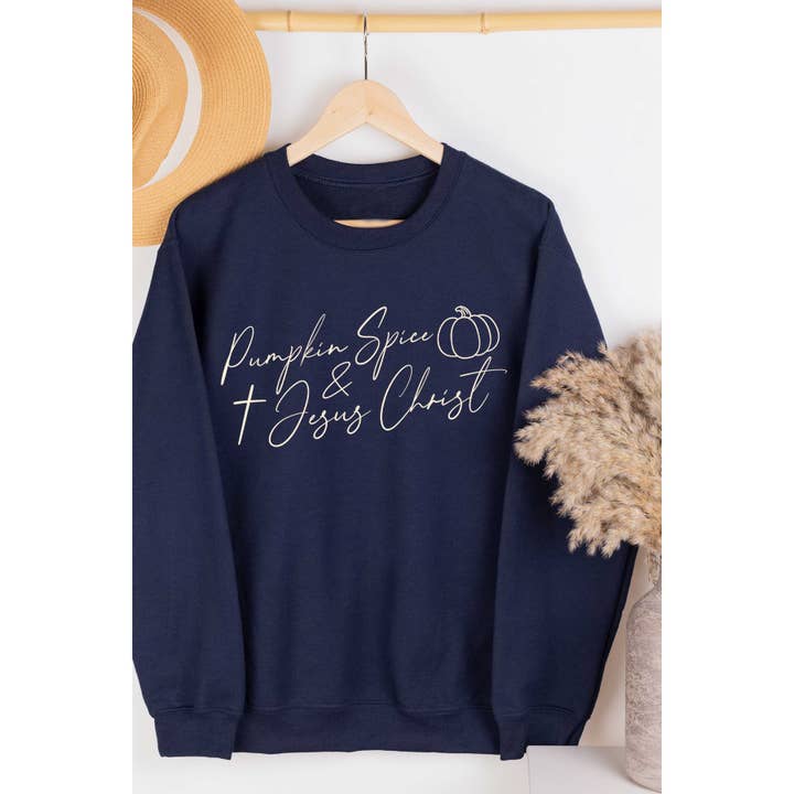 Sudadera Gráfica de CALABAZA ESPECIADA & JESUCRISTO para venta al por mayor de A. BLUSH CO