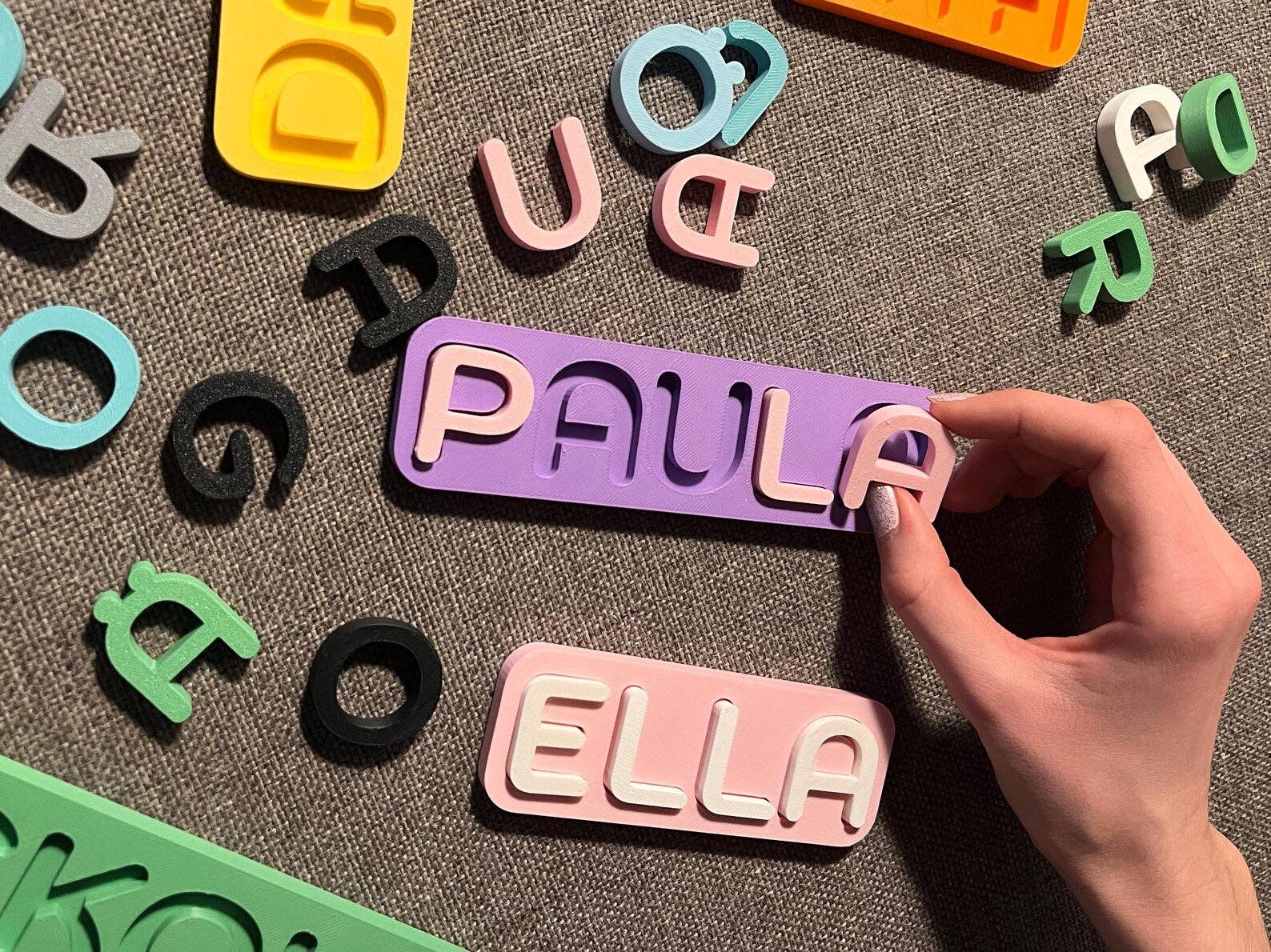 Preneel3dUniverse - Vente Puzzle – enfant - Puzzles de nom personnalisés imprimés en 3D pour tout-petits et enfants – Options de couleurs personnalisées1