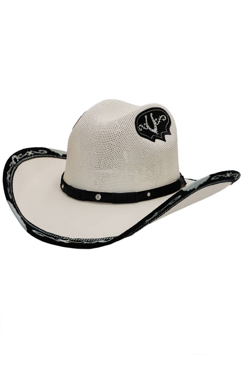 Cap Zone - Vendita all'ingrosso Cappello da cowboy - Donna - Cappello da cowboy Elite con base in avorio ventilato e bordo in pelle scamosciata sintetica3