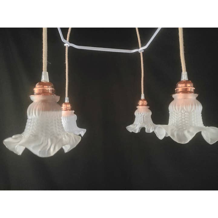 Le Siècle des Lumières - Vendita all'ingrosso Lampadario/lampada a sospensione - Lampada a sospensione Tulipano in vetro con 4 punti luce12