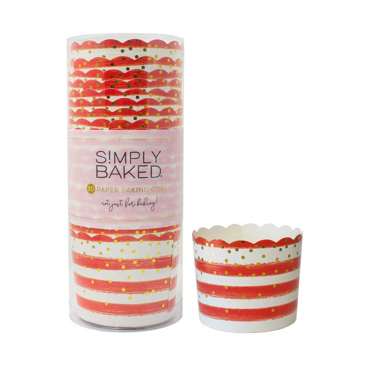 Grandes Coupelles en Papier pour Cuisson | Confettis Rouges | 50 unités pour la vente par Sophistiplate