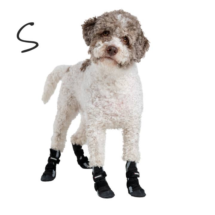 black NEW: FINNERO HALLA Softshell Dog Booties, 4 pcs/pack for wholesale on Faire9