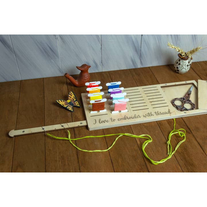 Embroidery craft – wholesale Material för broderi/korsstygn – Spolställ med magnetisk nålhållare & trähållare för broderigarn