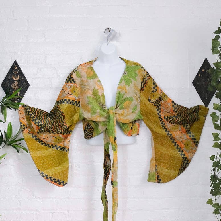 Karma Nepal Crafts - Vendita all'ingrosso Camicetta - Donna - Top Avvolgente Boho Kantha4