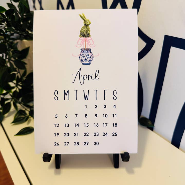 Note Worthy Paper Place - Wholesale Calendar - 2026 Desk Calendar Classic Chinoiserie | 5x73