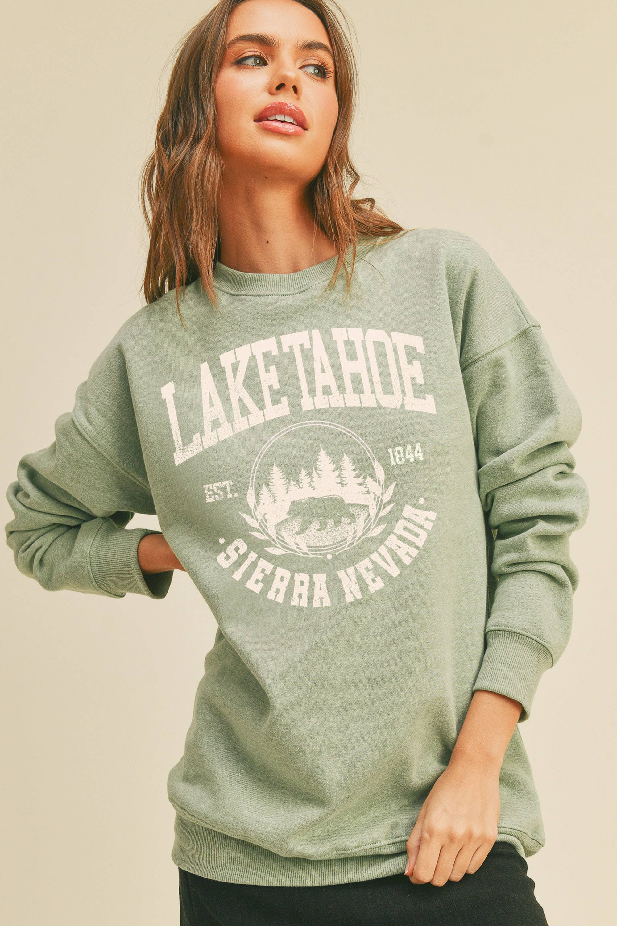 Honestee - Wholesale Graphic Sweatshirt - Women's - Lake Tahoe Sierra Nevada Graphic Sweatshirt3