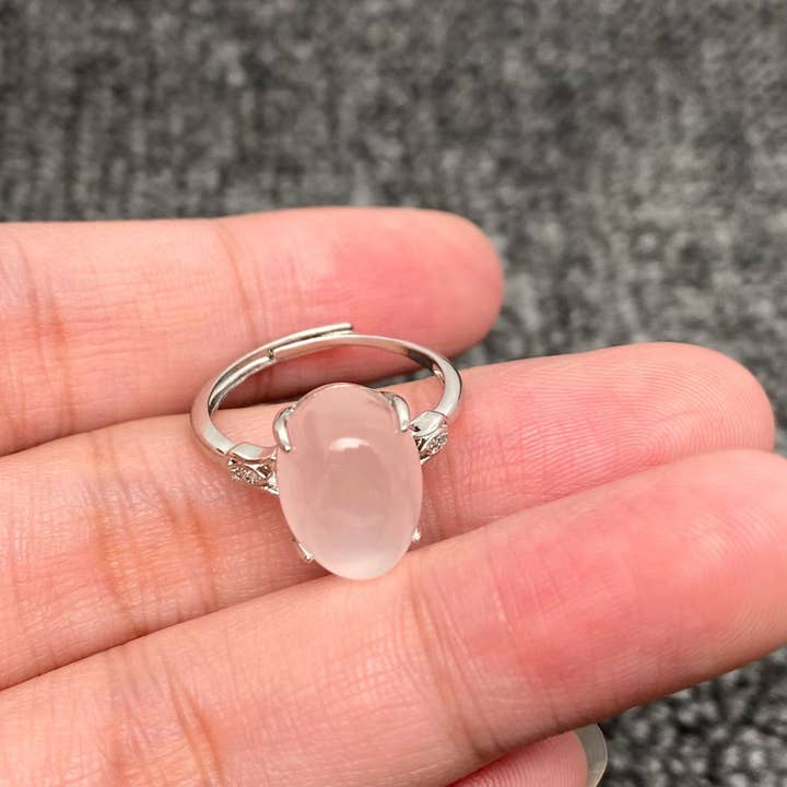 Mio Queena - Wholesale Single Stone/Solitaire Ring - Natural Crystal Fluorite/Tiger's Eye/Rose Quartz Rings - CS