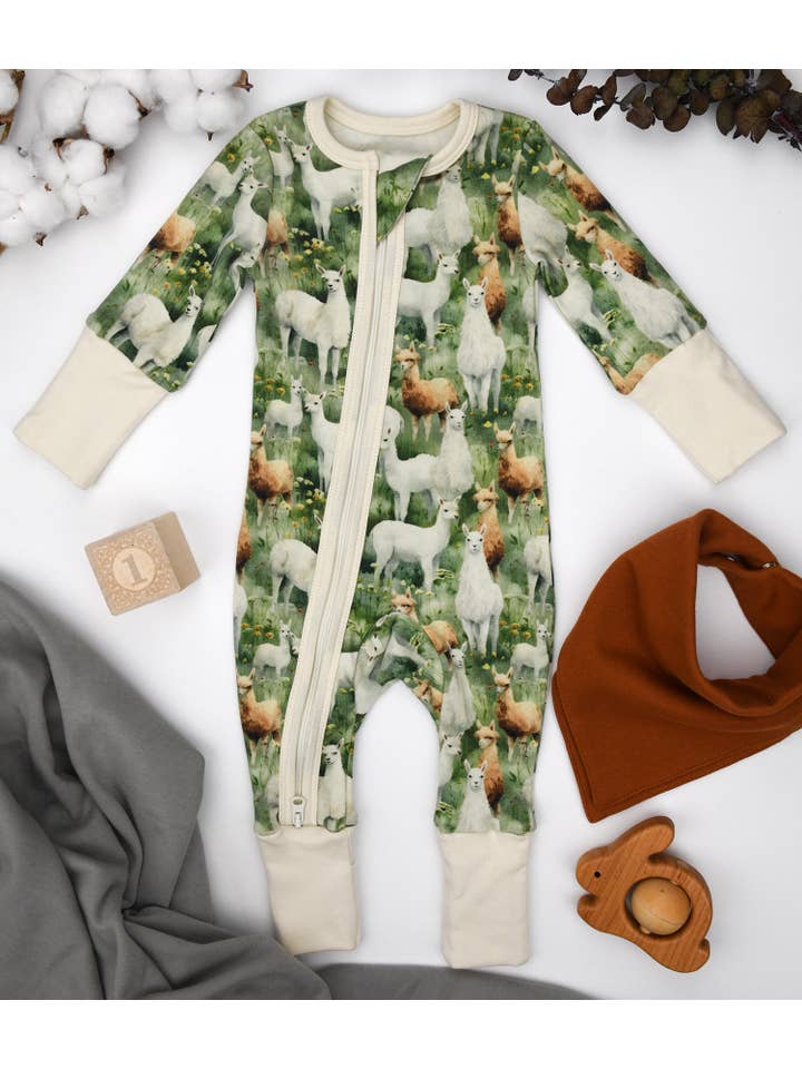 Earthy – wholesale Sleepsuit – Baby – Organic Cotton Baby Pajamas 2-Way Zipper Sleeper, Oliver