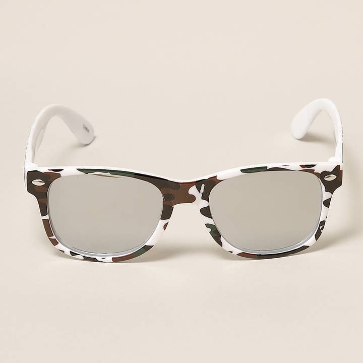 ASSORTED COLOR Kids Trendy Camo Pattern Sunglasses for wholesale on Faire6