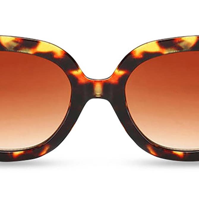 Samantha Square Sunglasses - Amber Tortoise for wholesale by Retropeepers Ltd