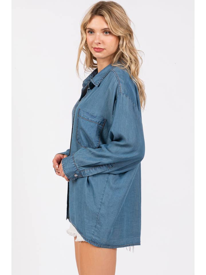 ZiA Apparel – wholesale Buttoned-down shirt – Women's – V-NECK LAPEL COLLAR SHIRT 10