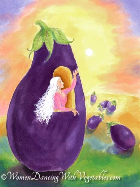 Eggplant for wholesale by Women Dancing with Vegetables. Becoming Lighter