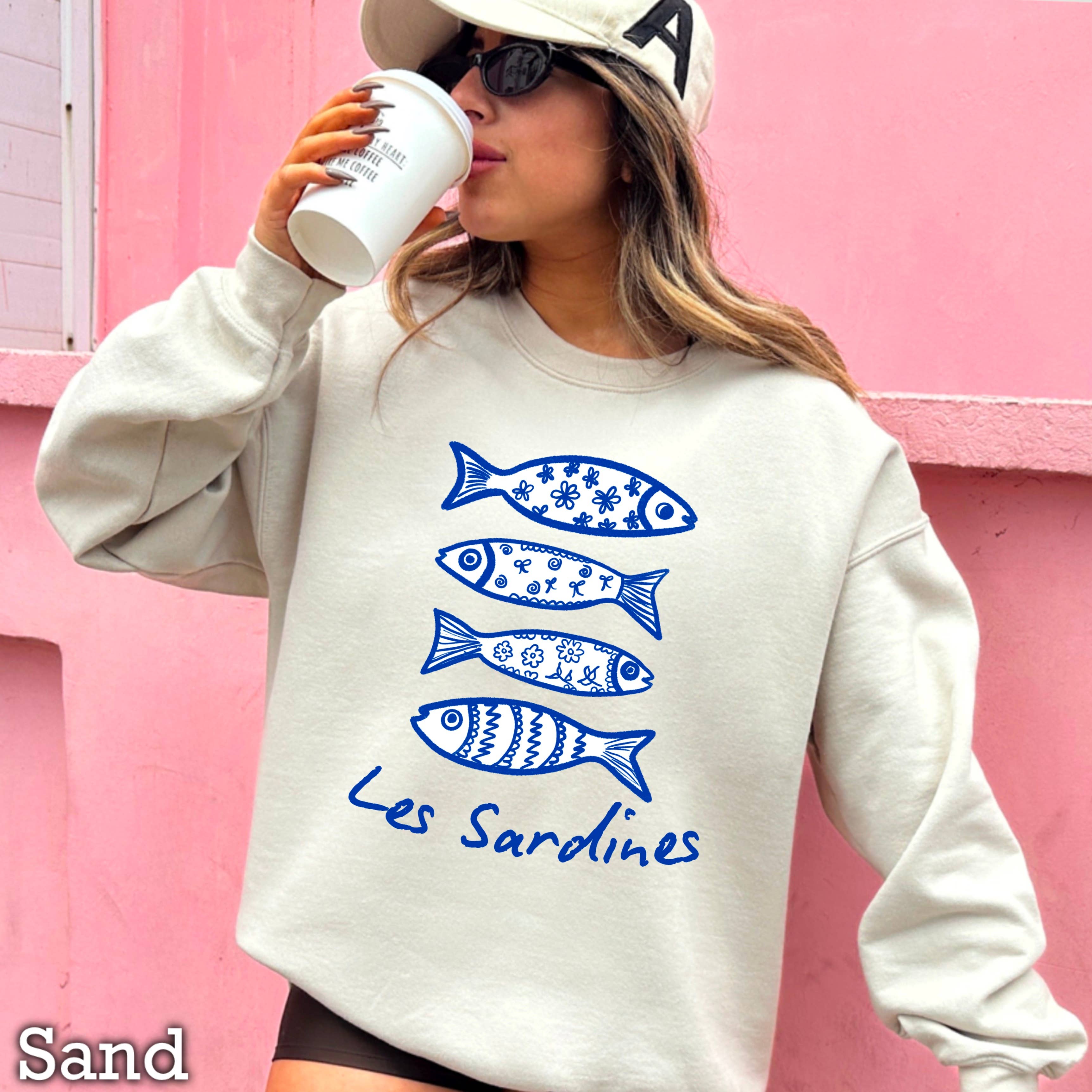Shoppe SHC - Wholesale Graphic Sweatshirt - Women's - Les Sardines | Summer Coastal Women’s Sweatshirt 2