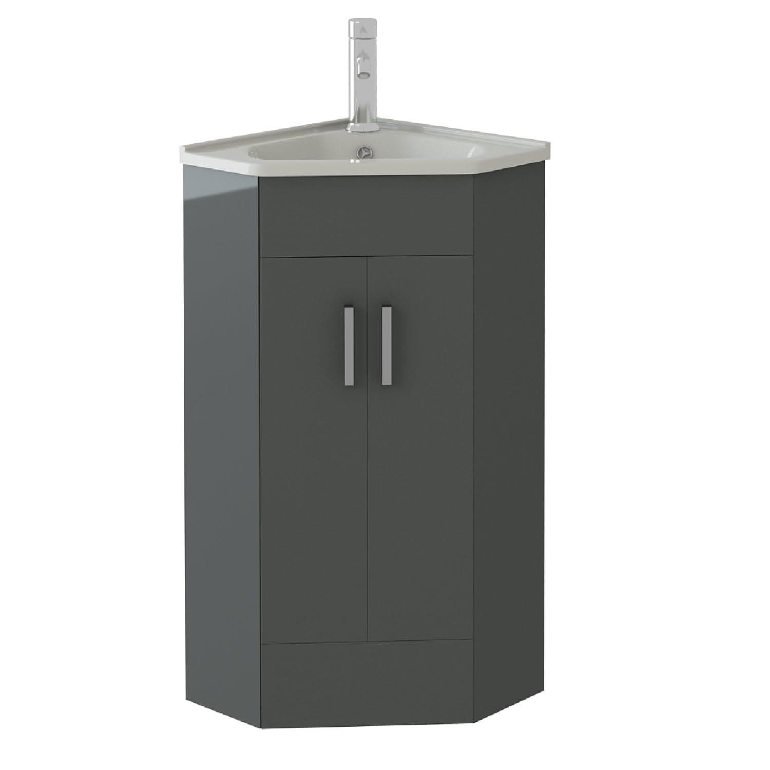 Bathroom4Less – wholesale Cabinet – Krona Corner Cloakroom Vanity Unit and basin - 400mm Wide0