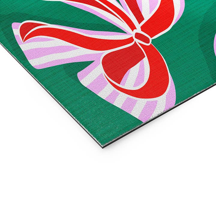 Deny Designs - Wholesale Door Mat - Dominique Vari Words Kitsch Christmas Ribbons Welcome Mat2