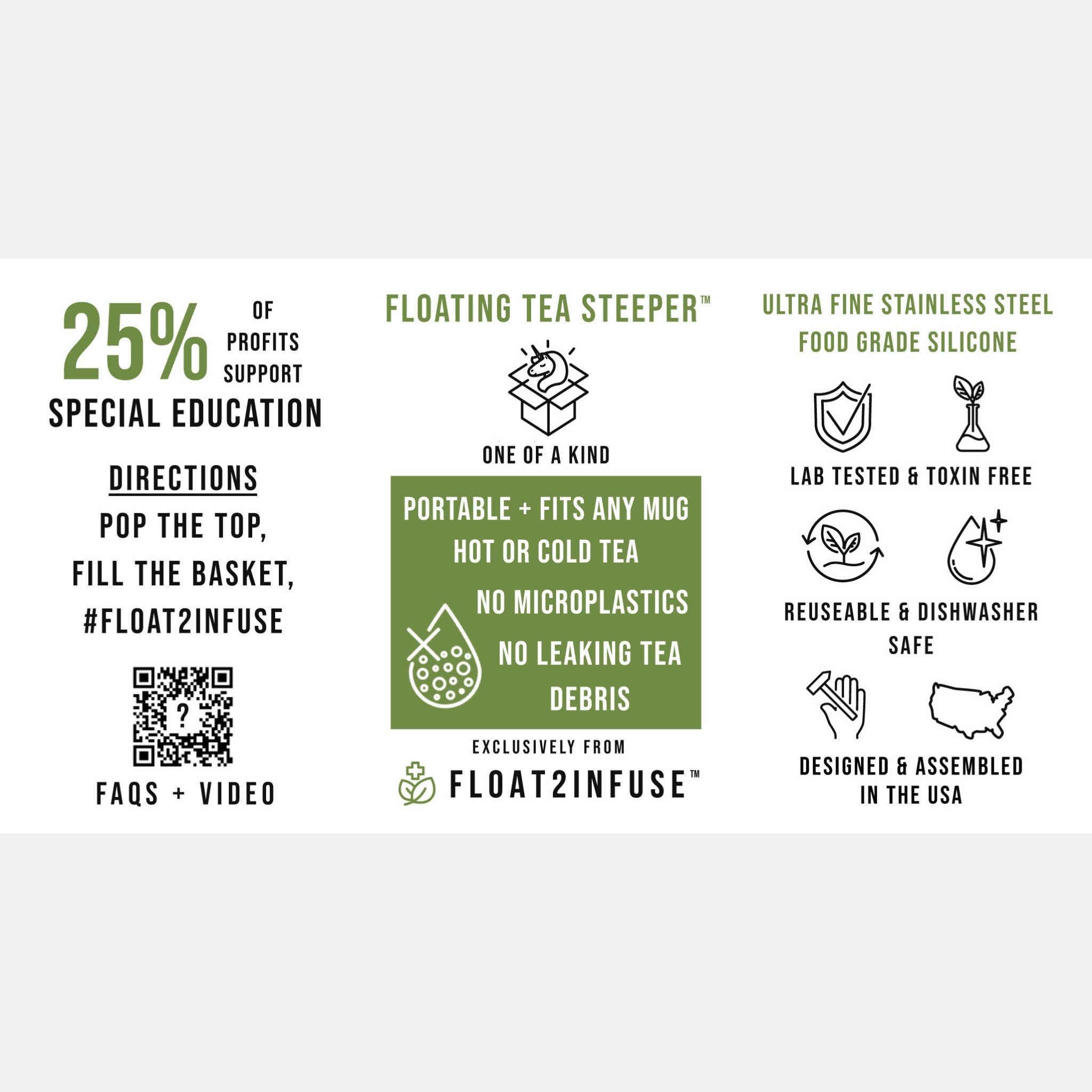 Float2infuse Tea Infuser - Vente Passoires à thé/infuseurs - Femme Bien Lue | Infuseur à Thé Flottant | Base Verte | Coloré6