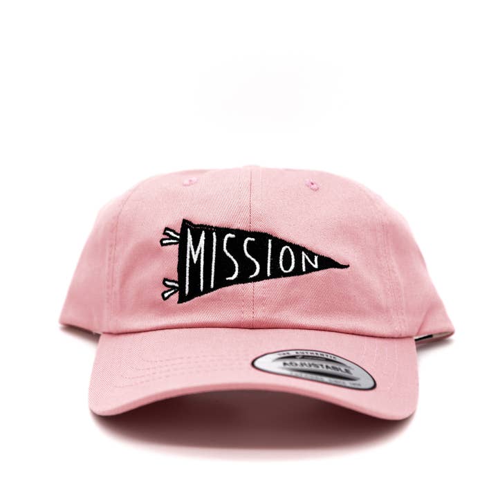 Custom Community Pennant Dad Cap for wholesale by Locomotive Clothing & Supply