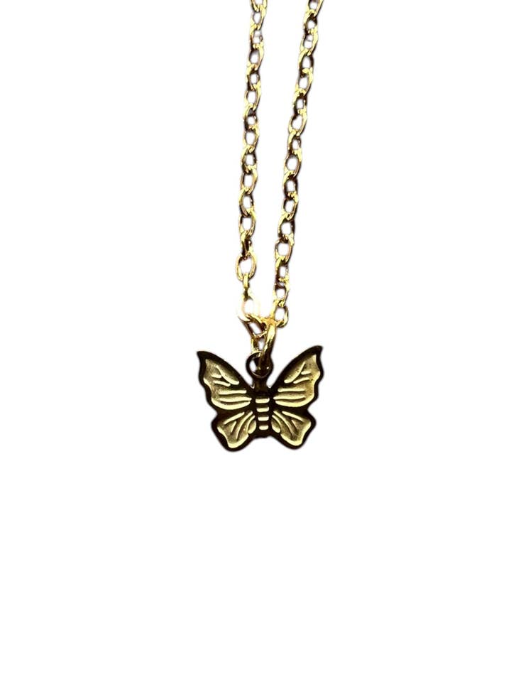 Petite Butterfly Charm Necklace for wholesale by Comer Teng Studio