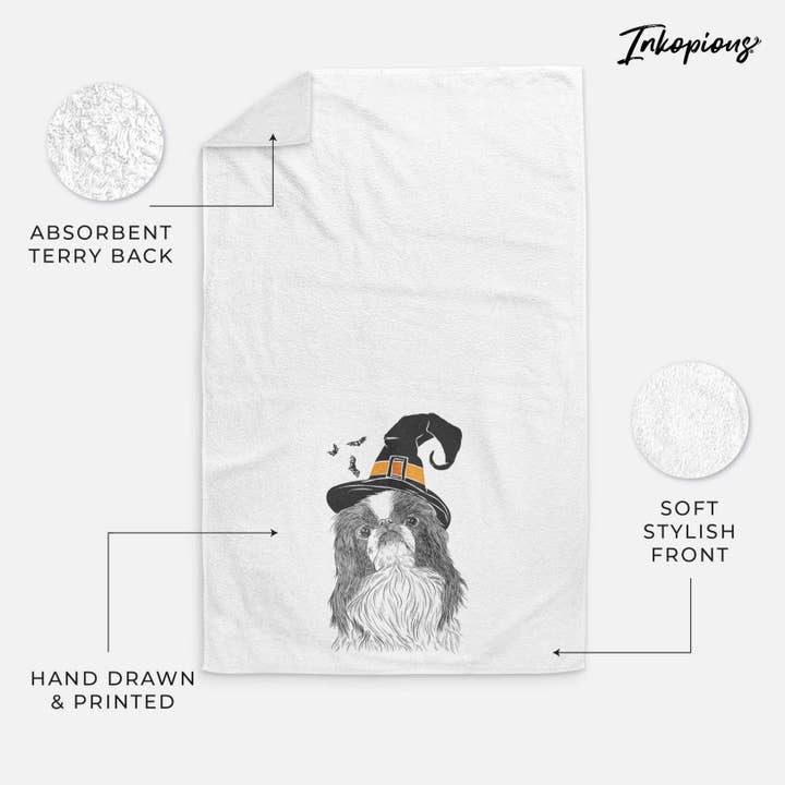 Inkopious - Wholesale Hand Towel - Suki the Japanese Chin Hand Towel13