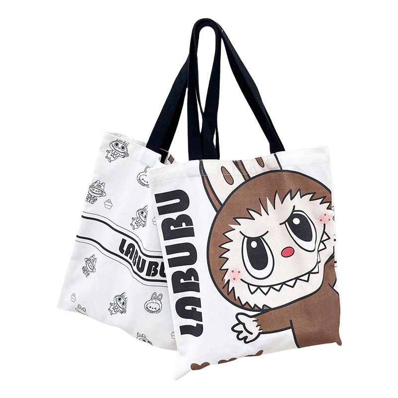 Auraquise - Wholesale Tote Bag - Kids - Girls Double-sided Printed Canvas Tote Bag Shoulder Portable0