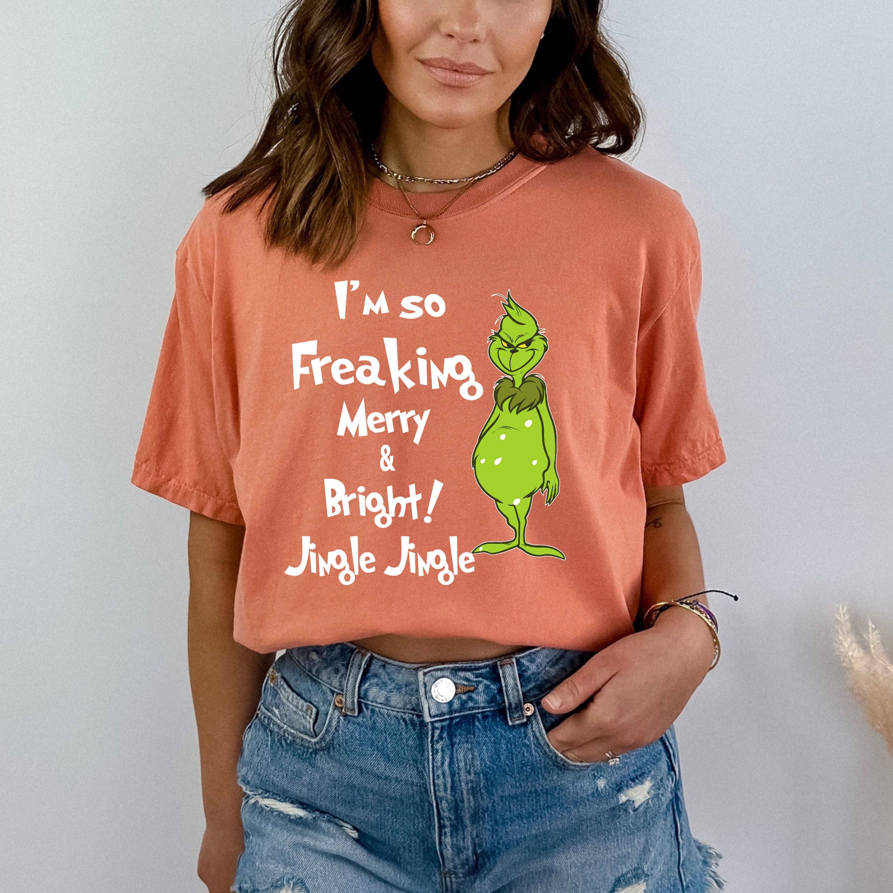 LA Shirt Company - Wholesale T-Shirt (Graphic) - Women's - I'm So Freaking Merry And Bright - Bella canvas6