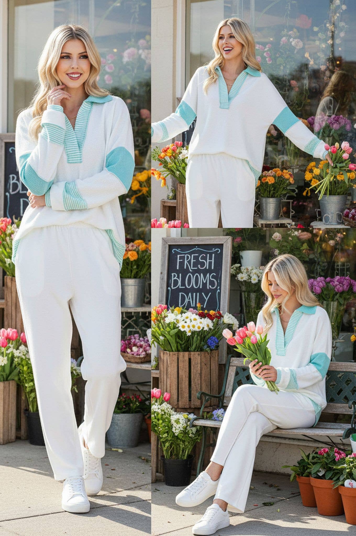 Burgundy Apparel - Wholesale Tunic - Women's - SOLID LOOSE FIT TOP WITH STRIPE CONTRAST6