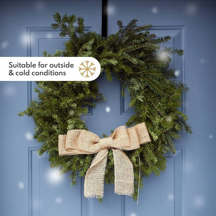 White Metal Wreath Hanger for Holiday Decor for wholesale on Faire2