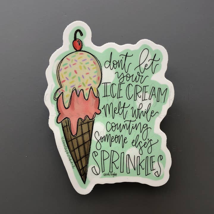 Ice Cream Sprinkles Sticker for wholesale by Doodles By Rebekah