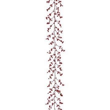 Guirlande de baies en plastique rouge de 1,8 m pour la vente par Silk Flower Depot