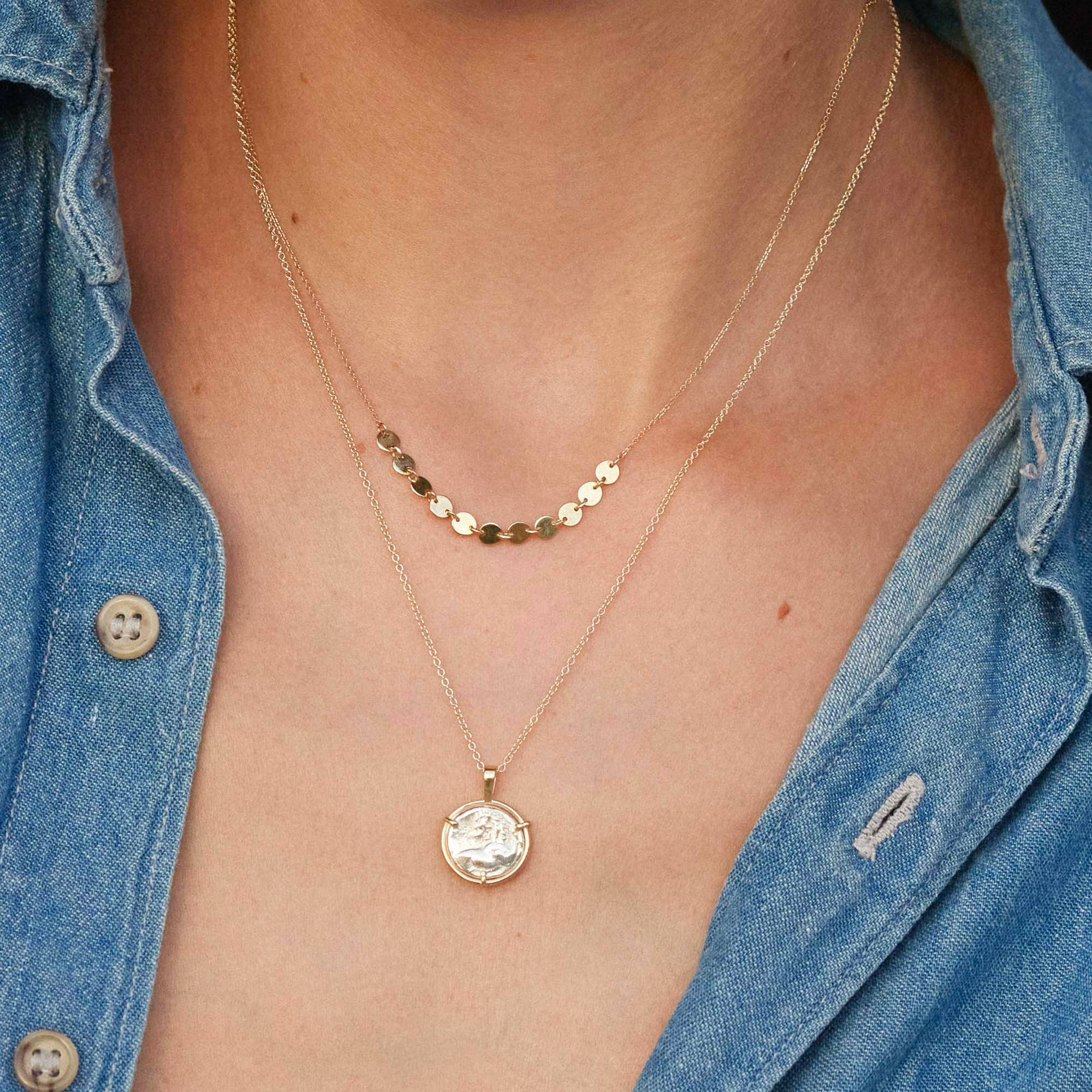 Eikosi Dyo - Wholesale Pendant/Charm Necklace - EDN309AG Lion Medal in gold1