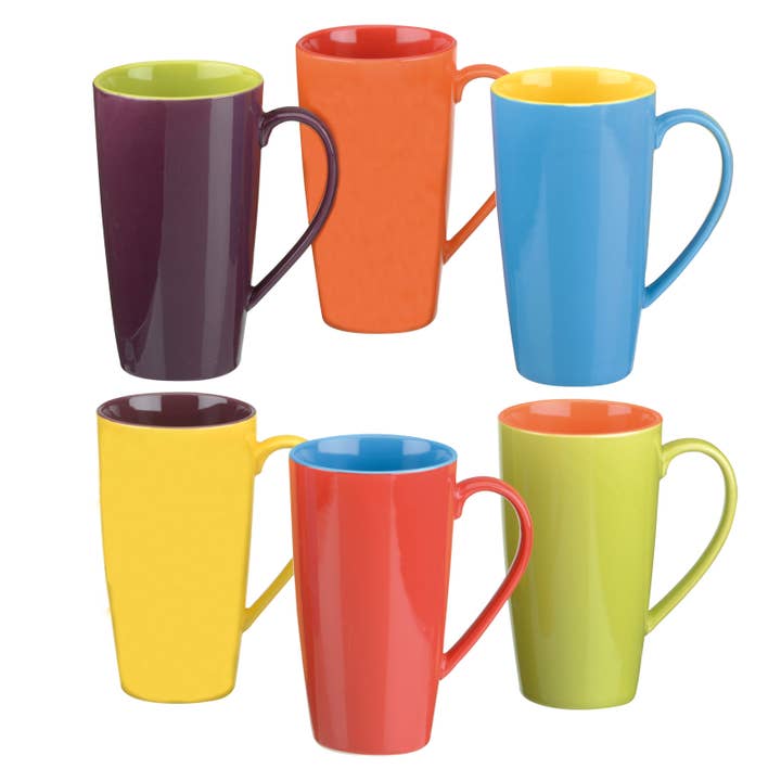 The DRH Collection BV – Engroshandel Kaffekrus – Sæt med 6 Harlekin Latte Krus