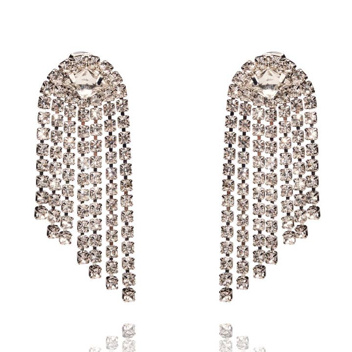 Marilyn Monroe kristallen oorbellen met clip voor wholesale door Lovett & Co