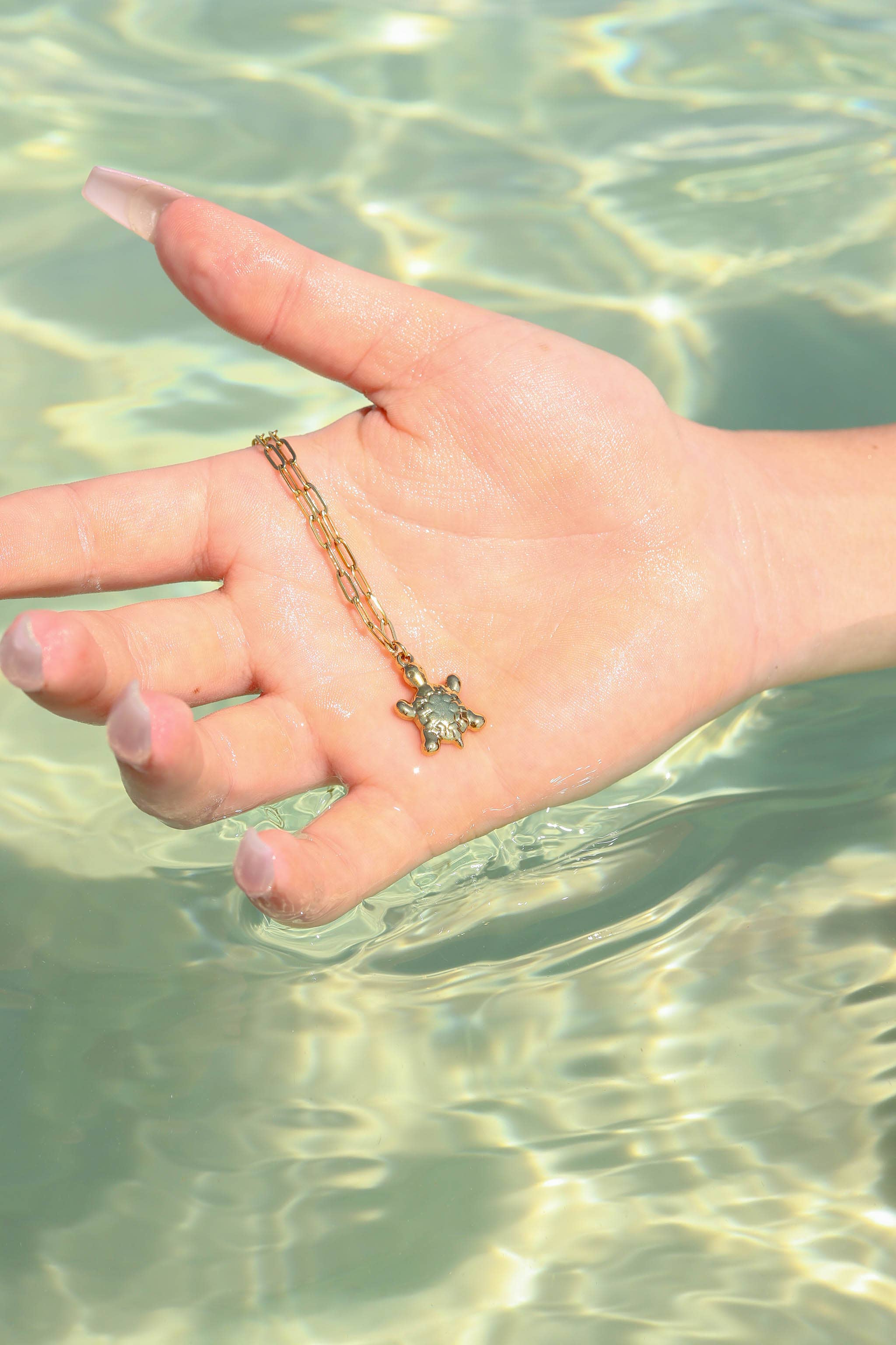 WJW – wholesale Individuell berlock/hänge – 18K guld PVD rostfritt stål havssköldpadda berlock6