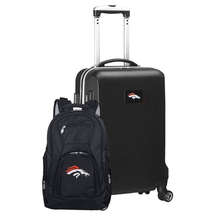 NFL Denver Broncos Deluxe 2 Piece Backpack & Carry-On Set for wholesale by Mojo Licensing