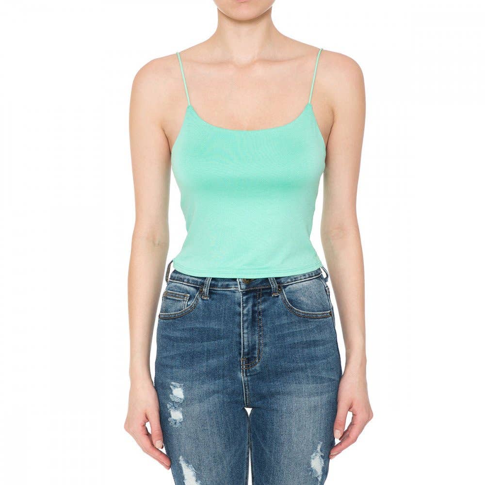 Paperdoll - Wholesale Camisole - Women's - SKINNY CAMI STRAP CROP TOP4