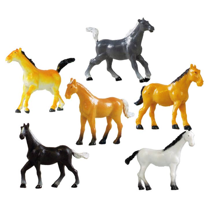 Animix Mini Animal Figurines - Horses for wholesale by Deluxebase