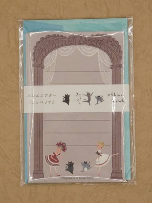 Ballet Mini Letter Set Gift Coppelia Writing Paper & Envelop for wholesale by 「FUNJI」In Japan