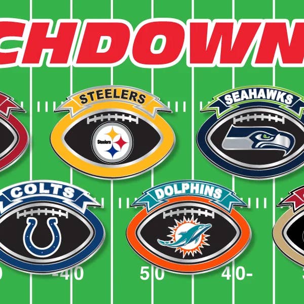 Aminco USA - Wholesale Lapel Pin/Button - NFL New York Giants Touchdown Pin1