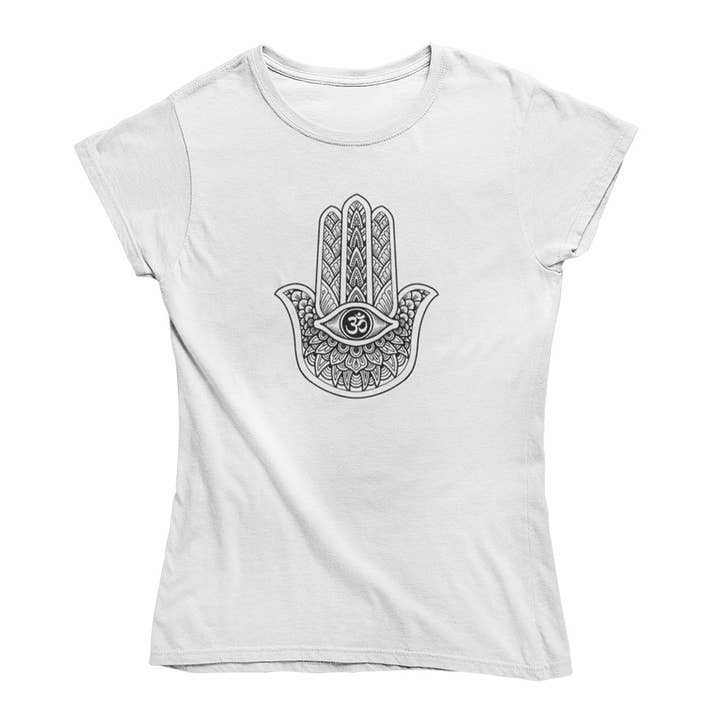 t-shirt femme -Hamsa mandala pour la vente par Mamino